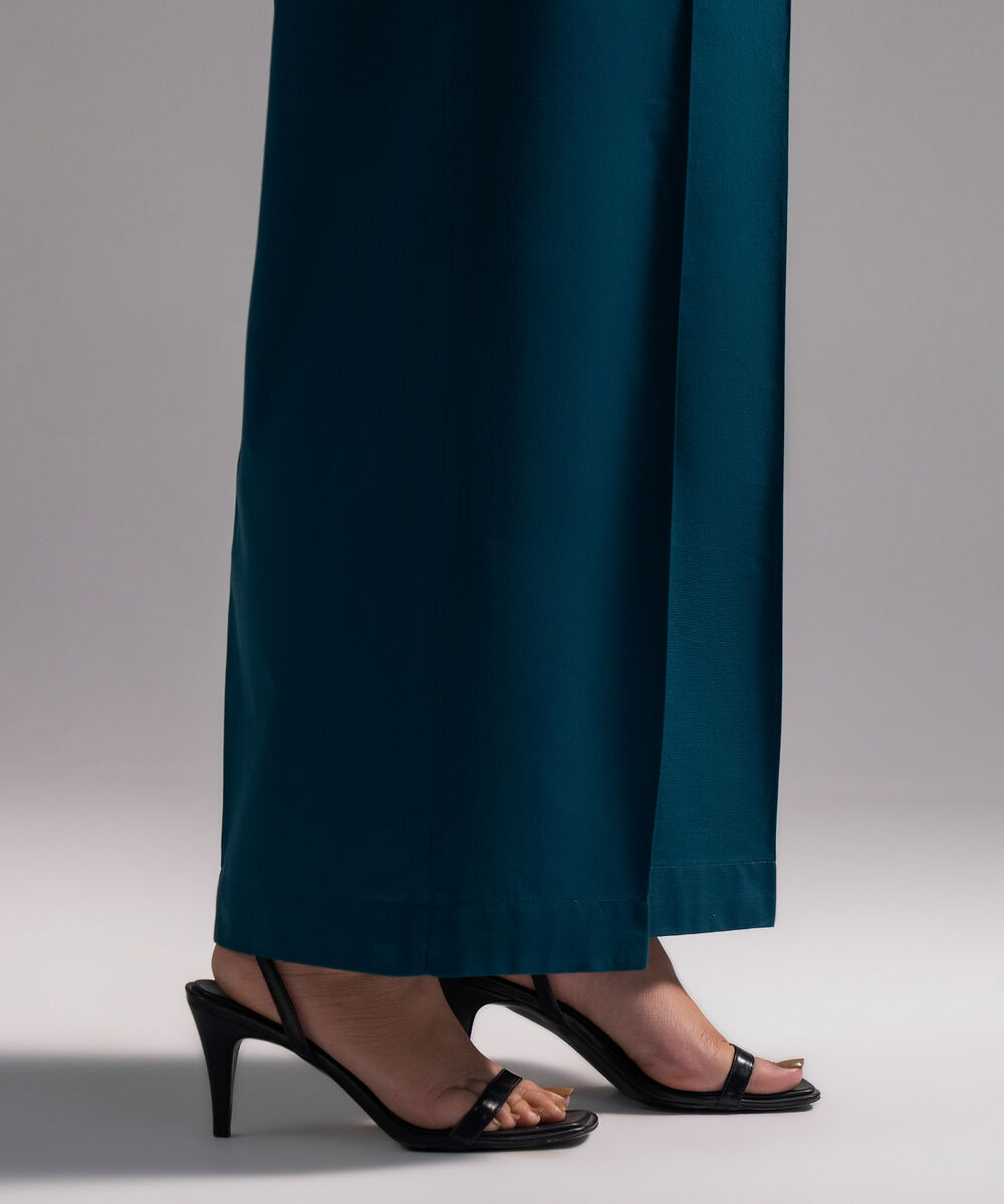 Women's RTW Cambric Solid Teal Culottes