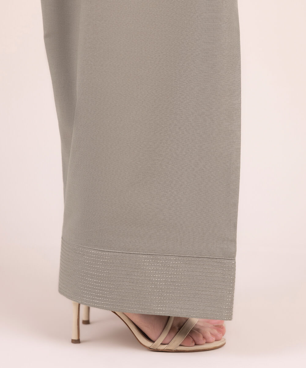 Women's RTW Khaddar Embroidered Grey Farshi Shalwar