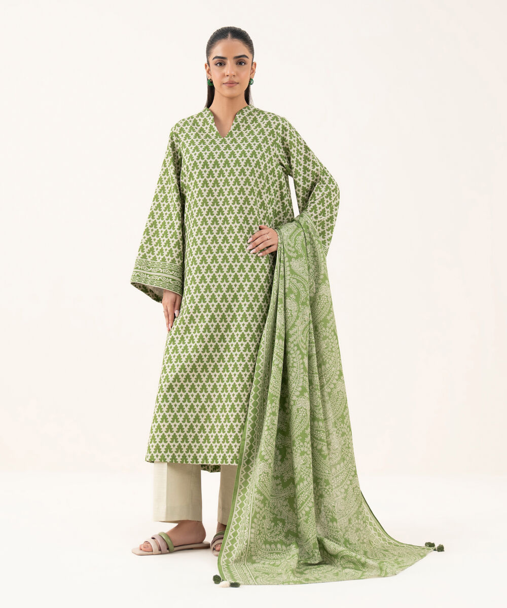 Women's Unstitched Lawn Printed Multi Three Piece Suit