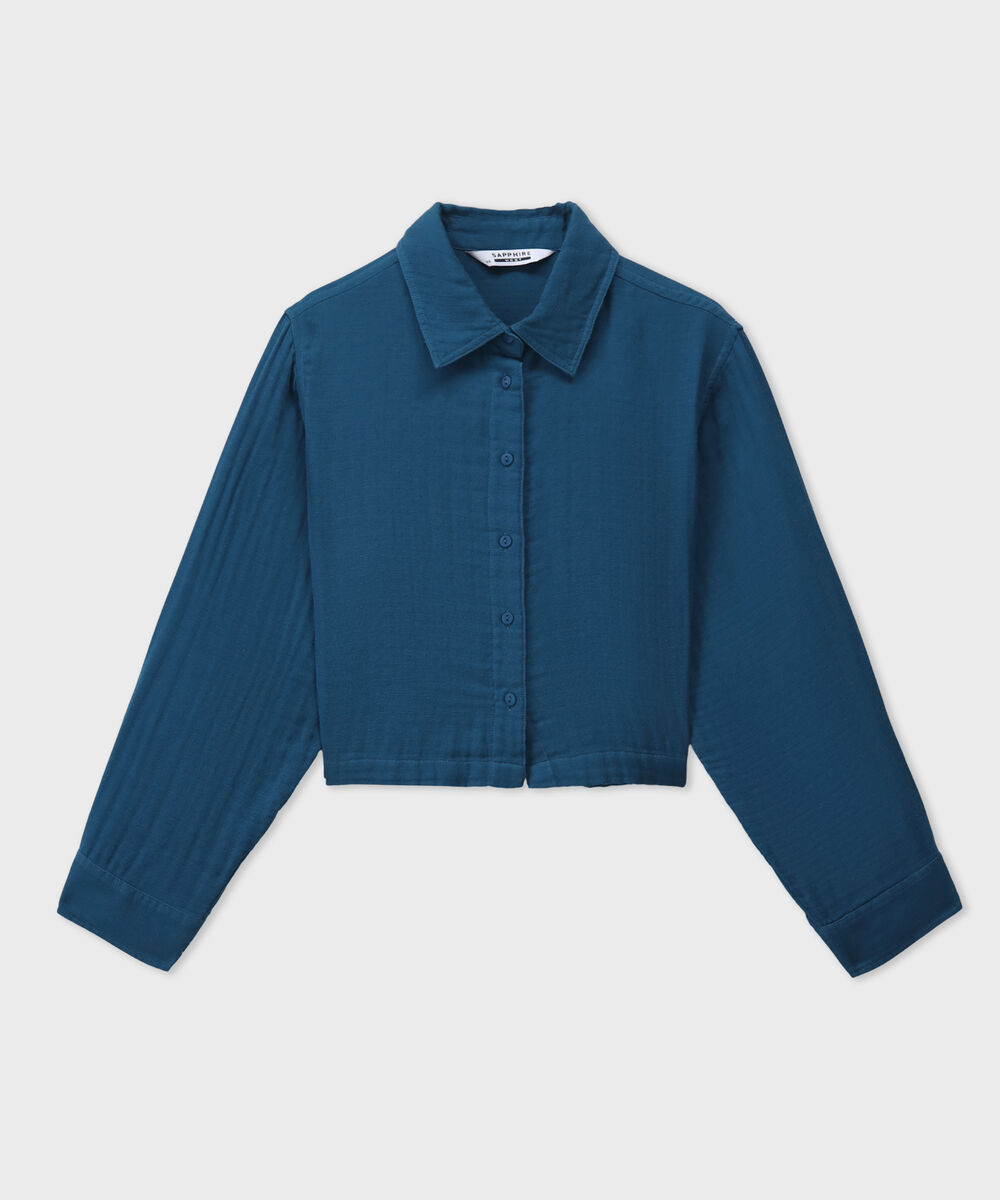 Women's Western Multi Short Body Cotton Muslin Shirt