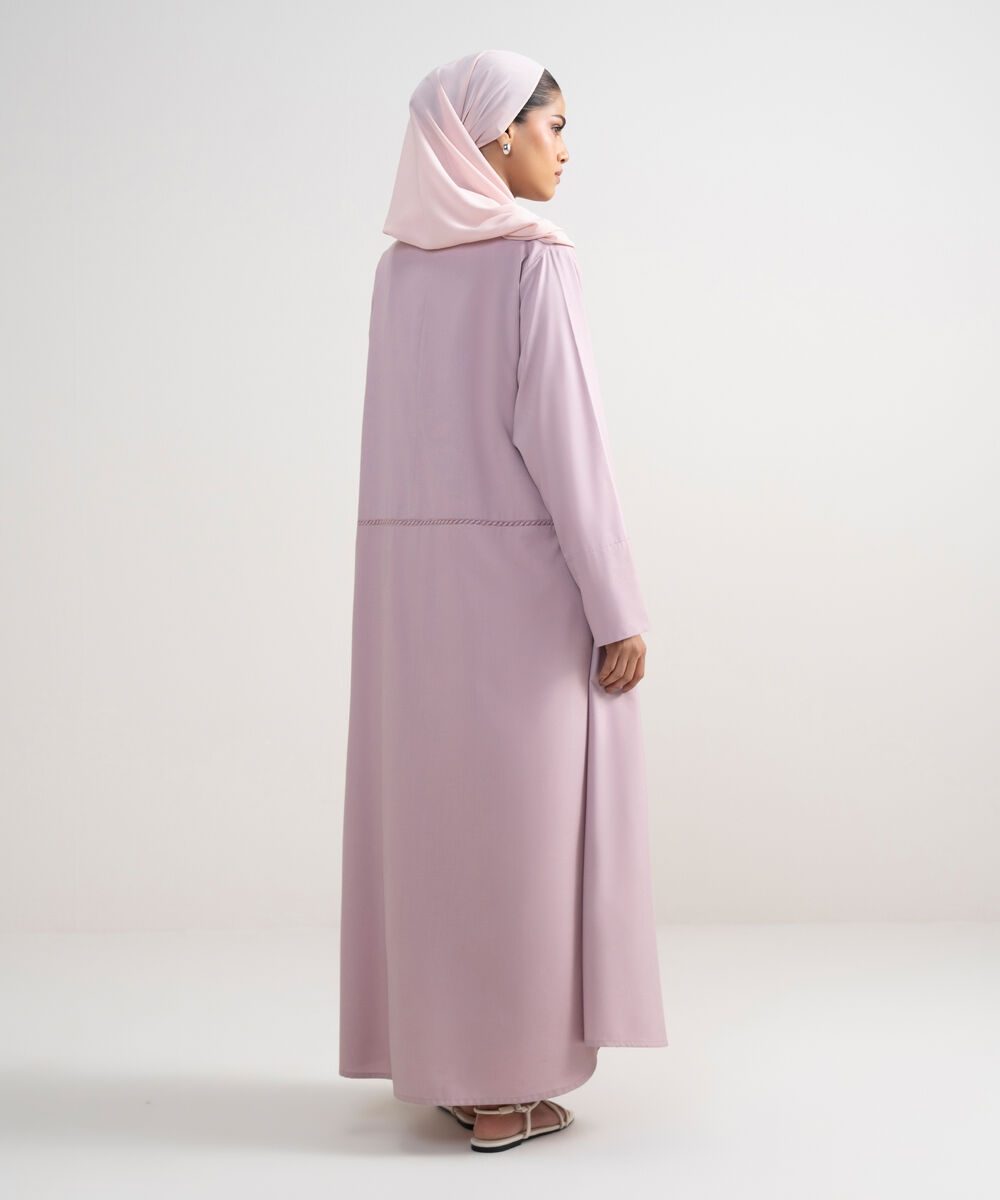 Women's Dusty Pink Kimono Abbaya Set