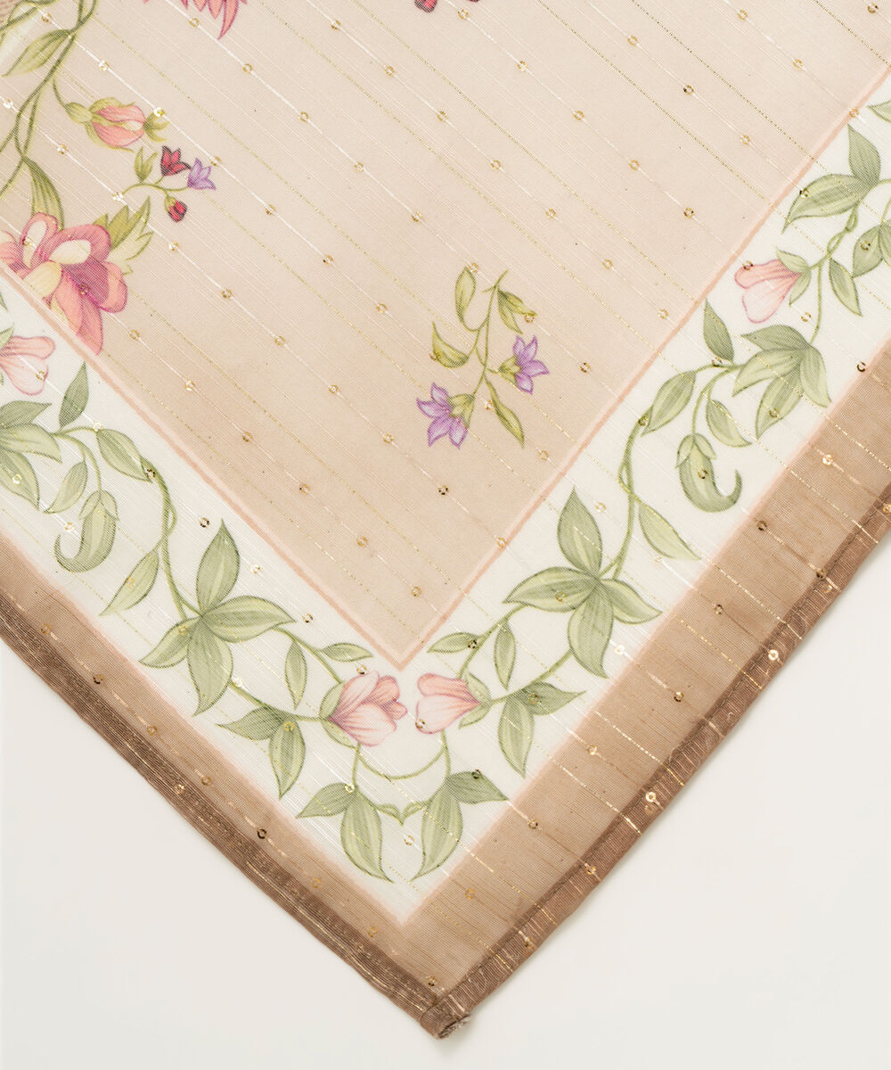 Tussar Silk Manaar Printed Dupatta