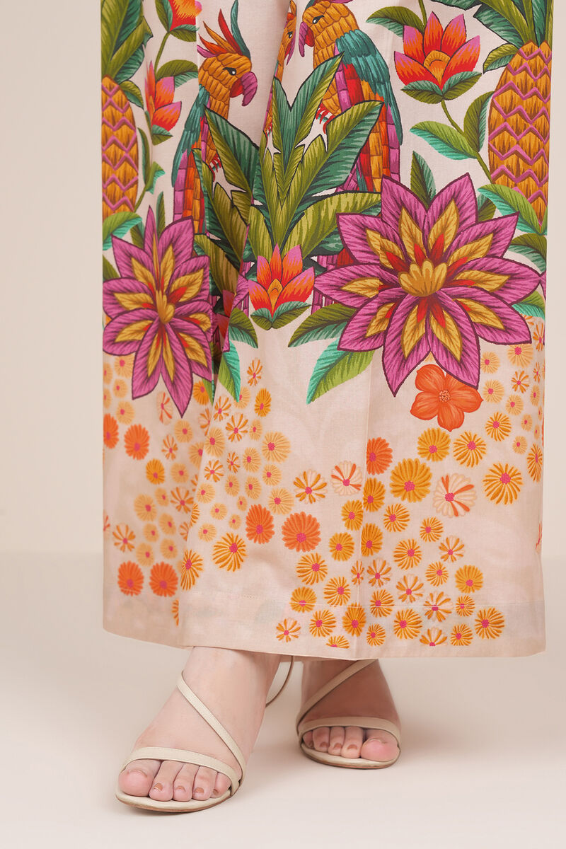 Printed Cambric Flared Pants