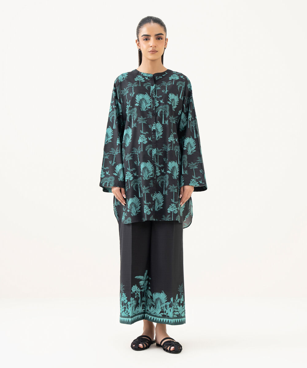 Women's RTW Lawn Printed Multi Drop Shoulder Shirt