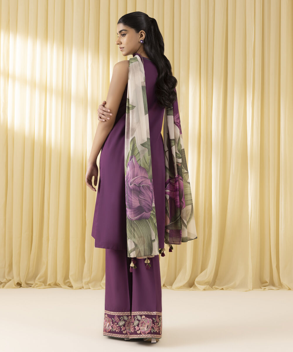 Unstitched Women's Pink Cross Hatch 3 Piece Suit