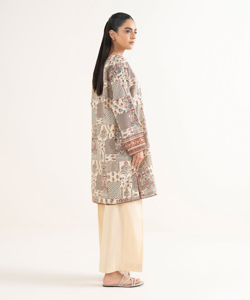 Women's RTW Cambric Printed Boxy Multi Shirt