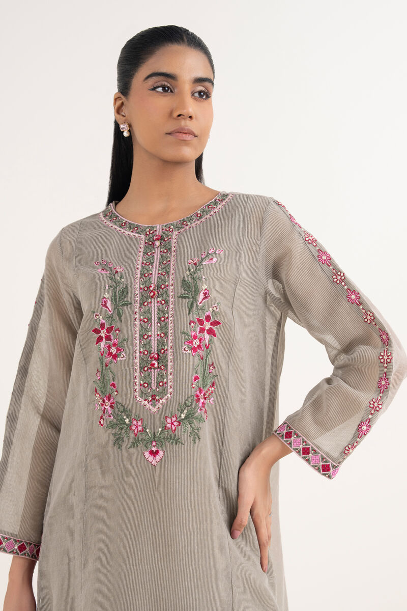 Embroidered Karandi Shirt