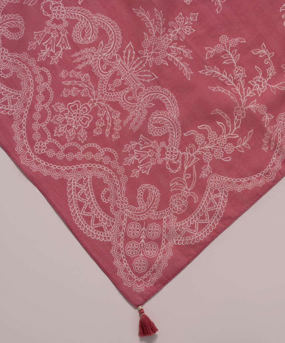Lawn Printed Pink Dupatta