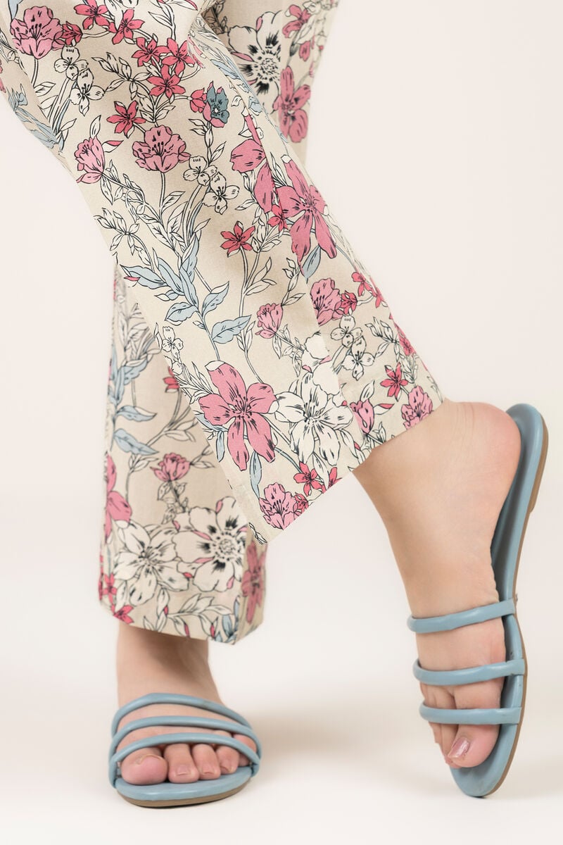 Printed Cambric Straight Pants