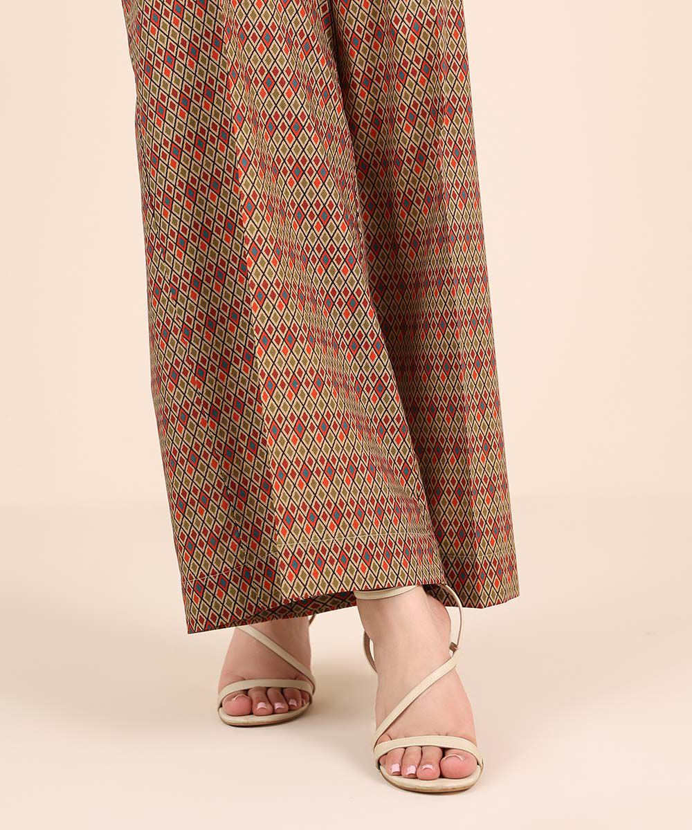 Women's RTW Cambric Multi Printed Flared Pants