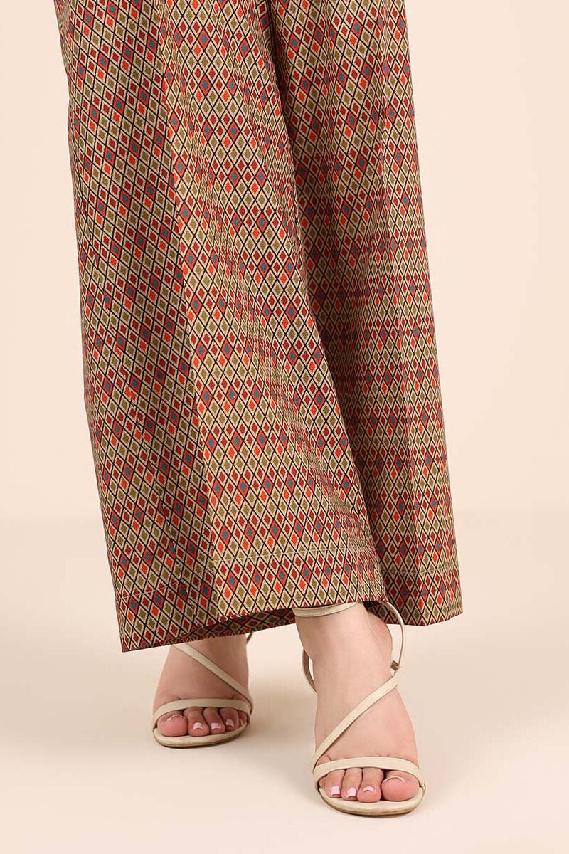 Printed Cambric Flared Pants