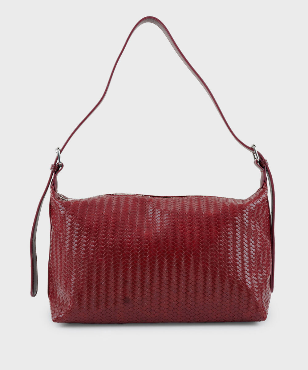 Women's Red Shoulder  Bag With Adjustable Straps