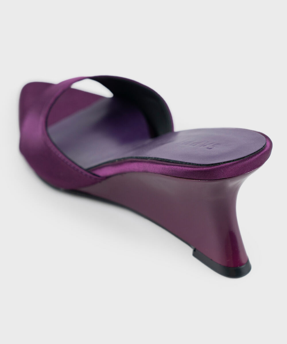Women's Purple Pointed Toe Wedge Heel