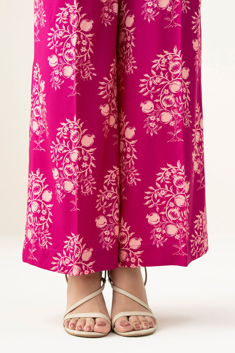 Printed Linen Flared Pants