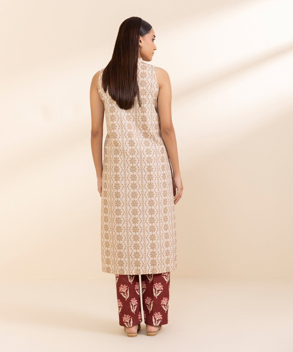 Women's Unstitched Zari Khaddar Printed Multi 2 Piece Suit