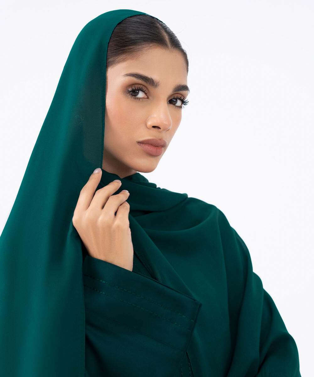 Women's Teal Polyester Hijab