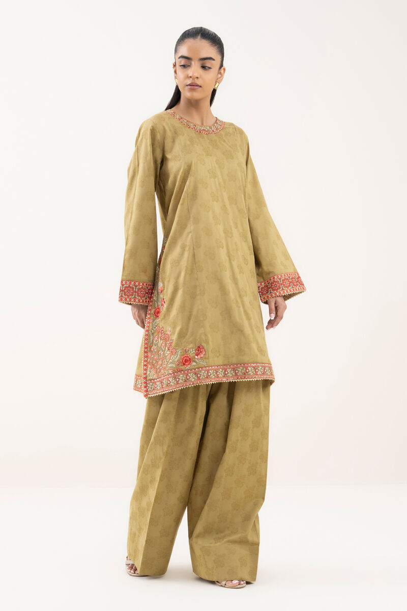 Embroidered Cotton Jacquard Shirt