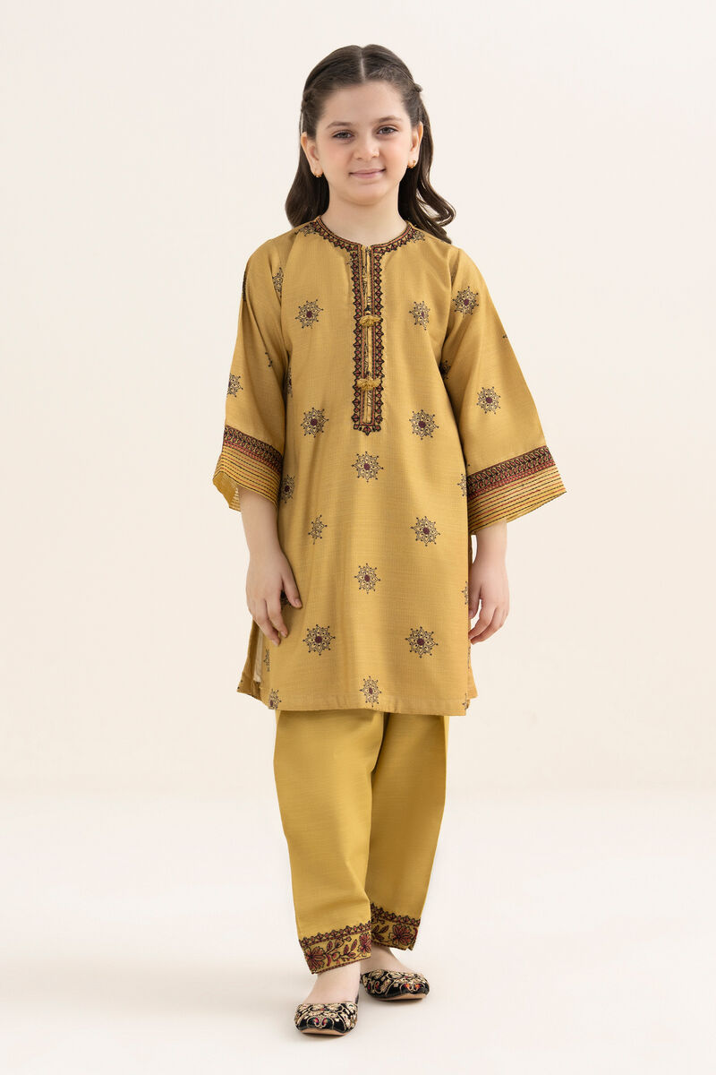 Embroidered Arabic Khaddar Suit