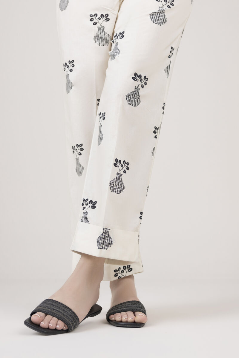 Printed Cambric Straight Pants