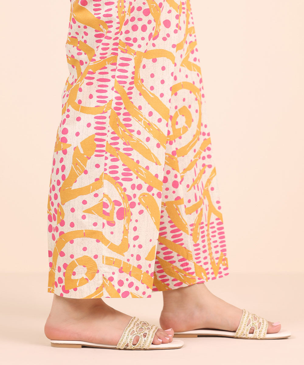 Women's RTW Cambric Multi Printed Straight Pants