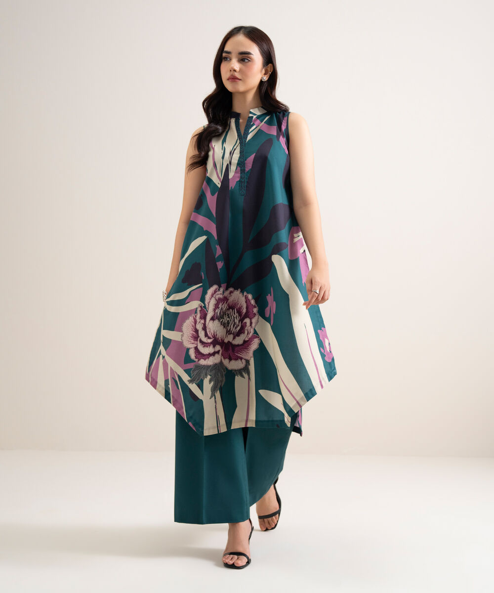 Women's Unstitched Lawn Printed Multi  2 Piece Suit