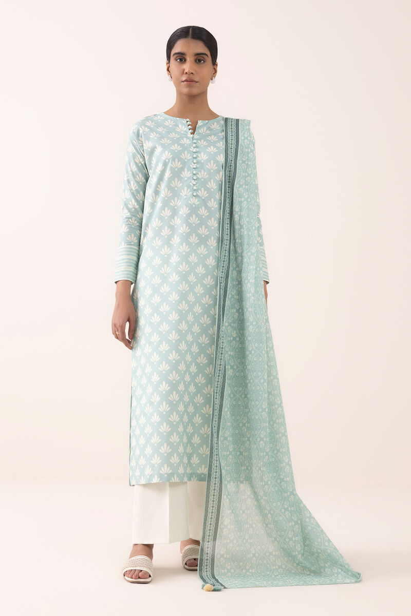 2 Piece - Printed Cotton Suit