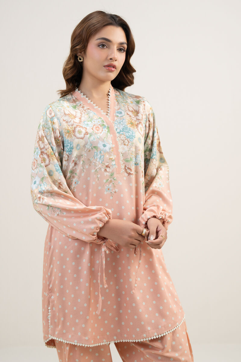 2 Piece - Printed Dobby Suit