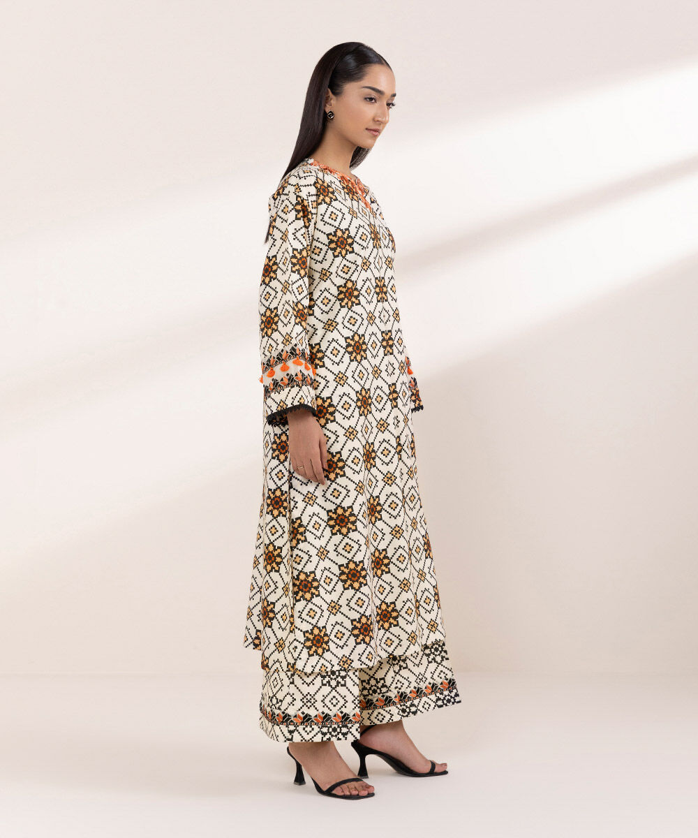 Women's RTW Cotton Viscose Multi Embroidered Boxy Shirt