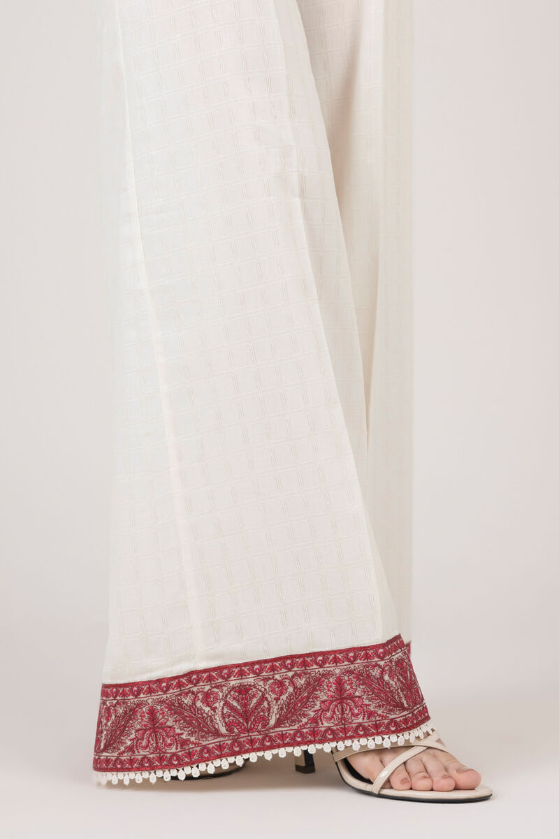 Embroidered Cotton Flared Pants
