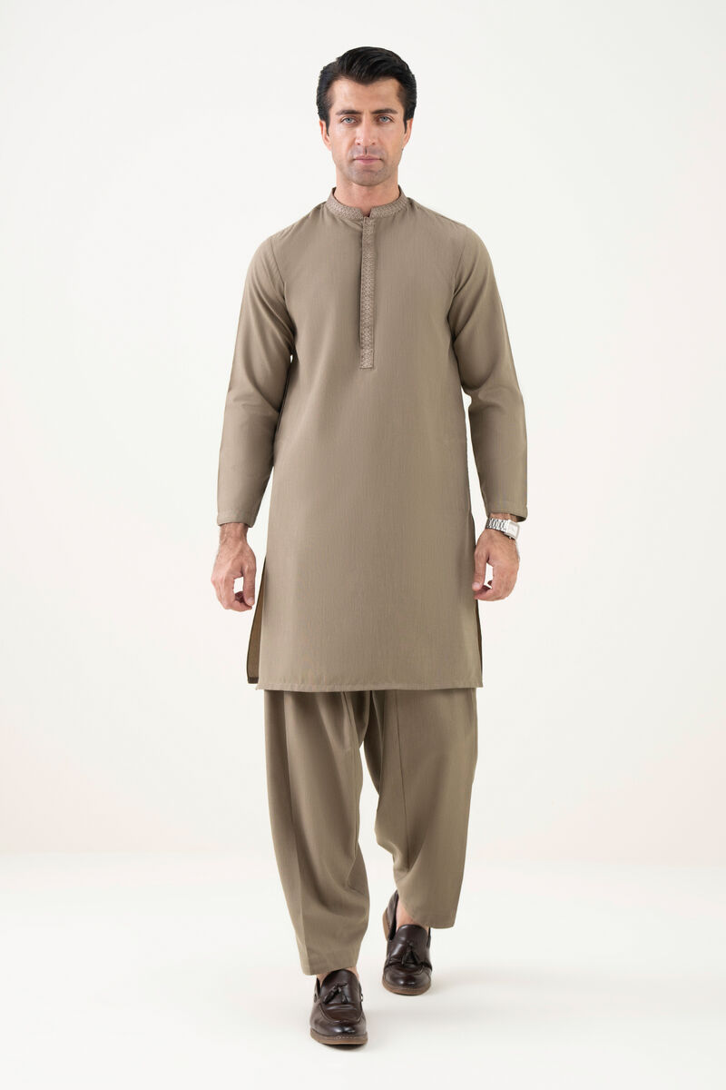 Embroidered Wash & Wear Suit