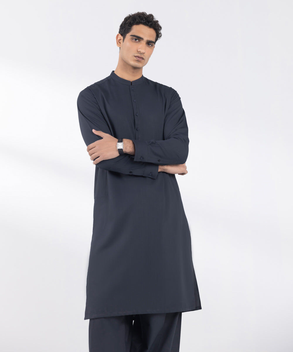 Men's Wash and Wear White Kurta Pajama