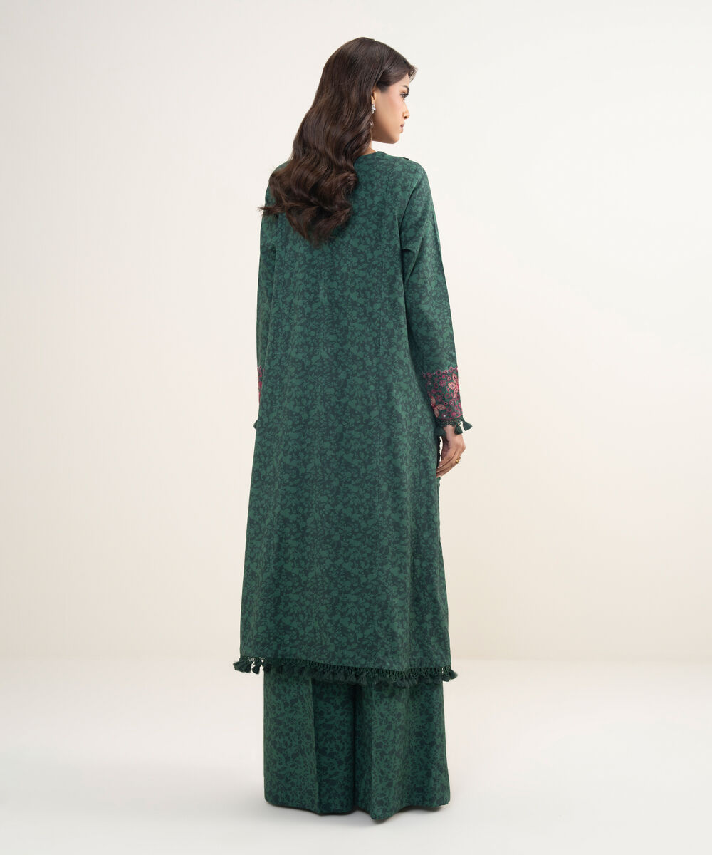 Women's Unstitched Twill Dark Green  3 Piece Suit