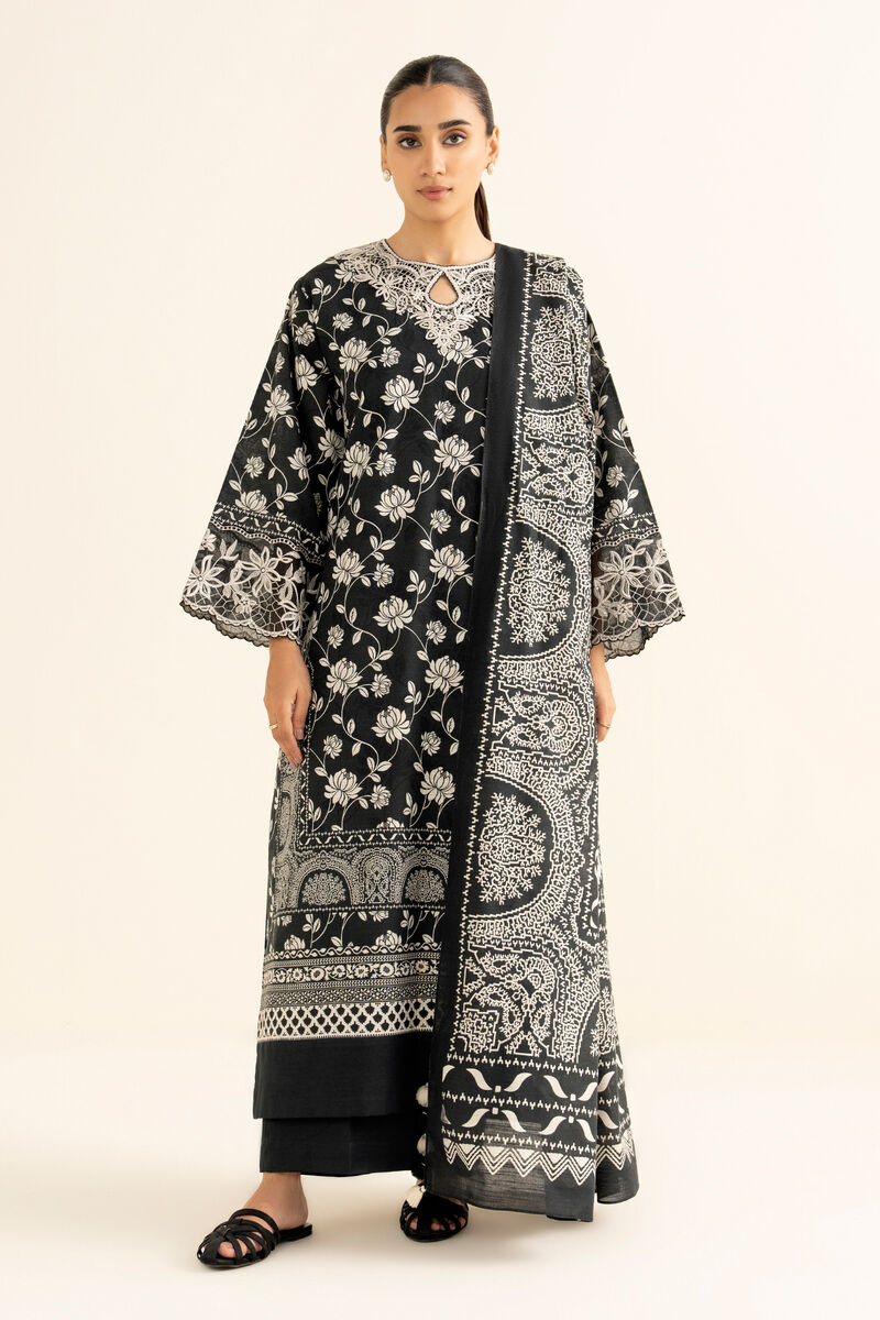 3 Piece - Embroidered Khaddar Suit