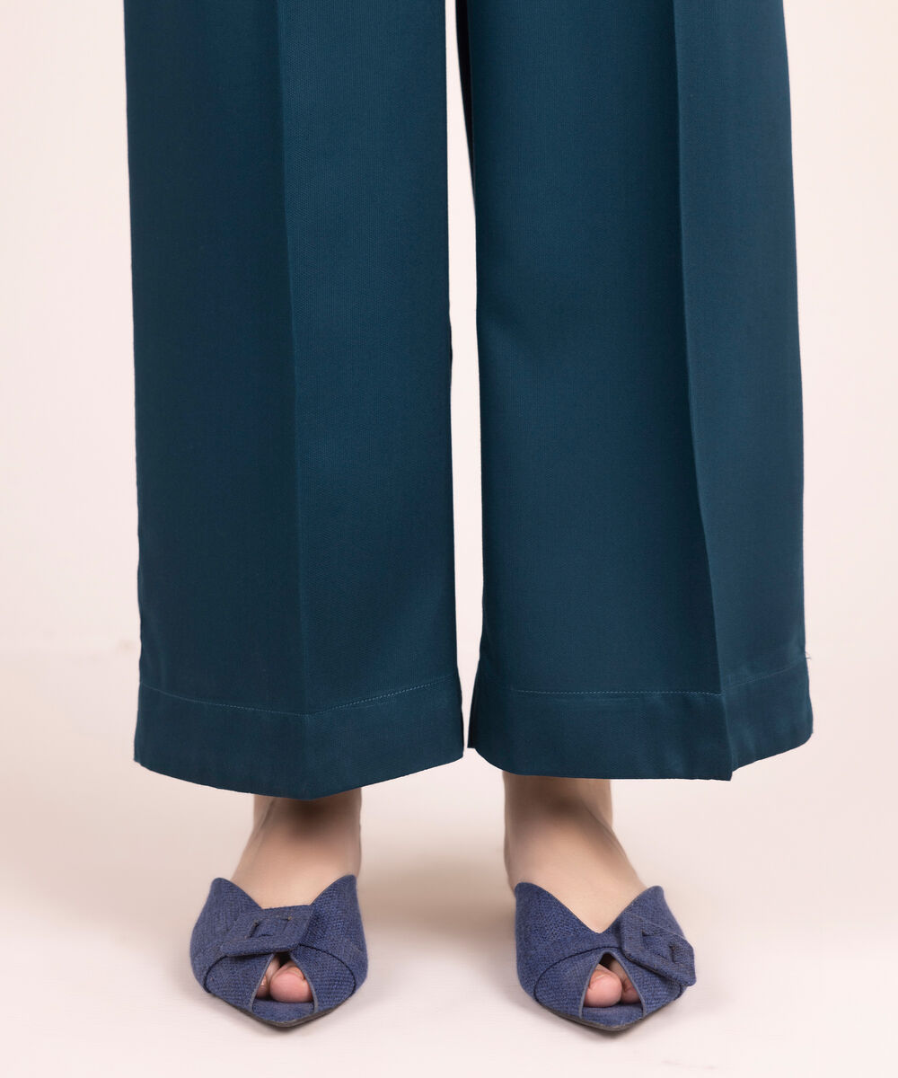 Women's RTW Bedford Solid Teal Culottes