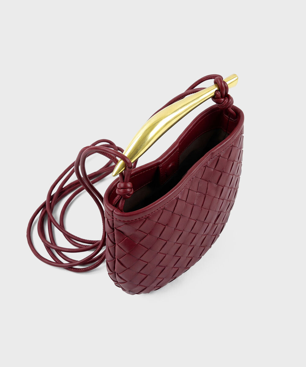Women's Maroon' Cross Body Bag With Short Handle