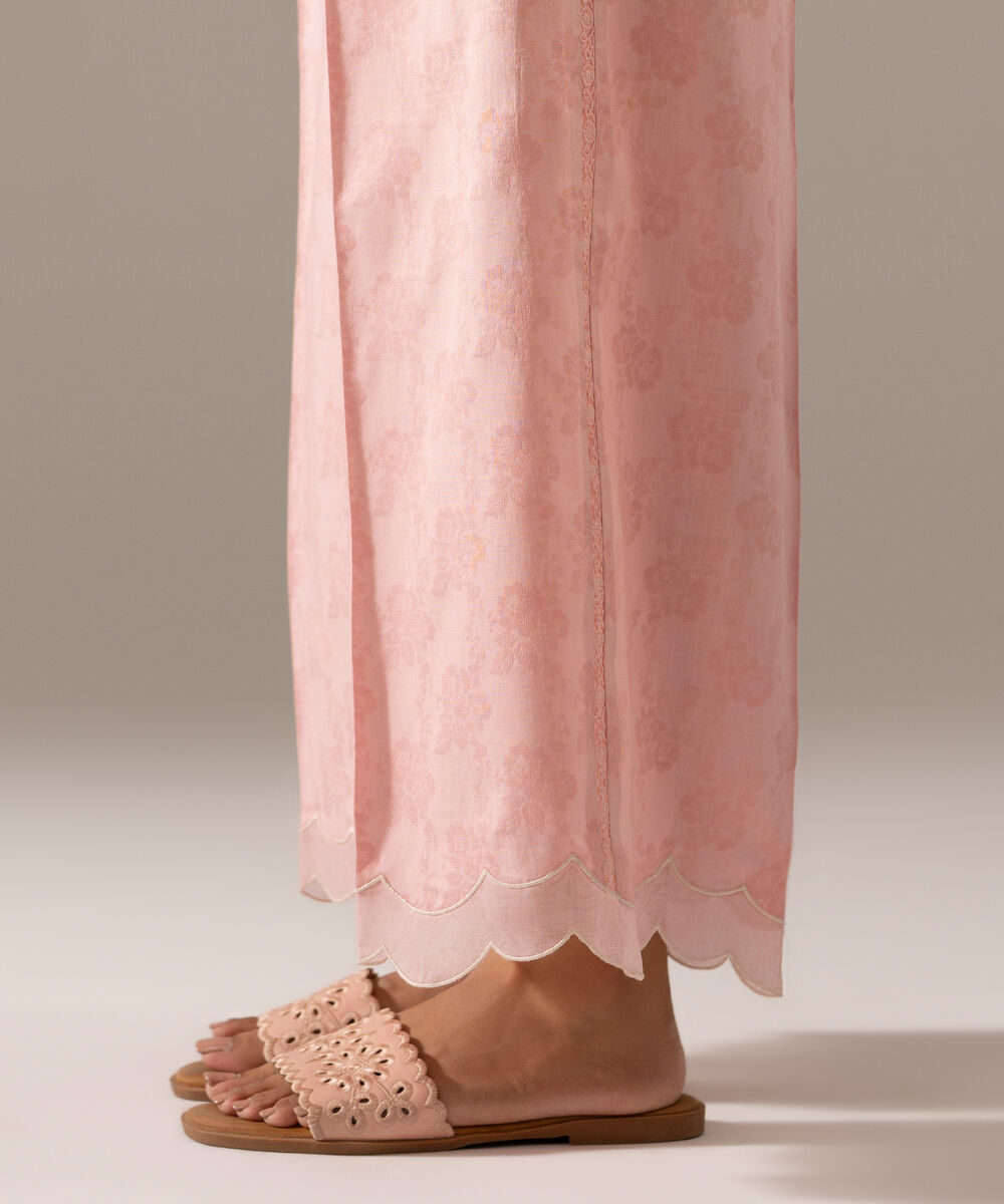 Women's RTW Dobby Solid Pink Culottes