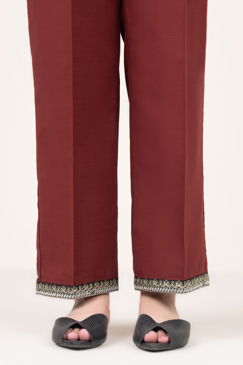 Embroidered Khaddar Straight Pants