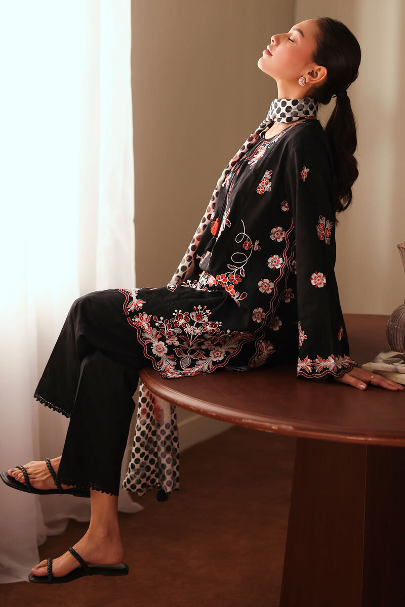 Solid Jacquard Straight Pants