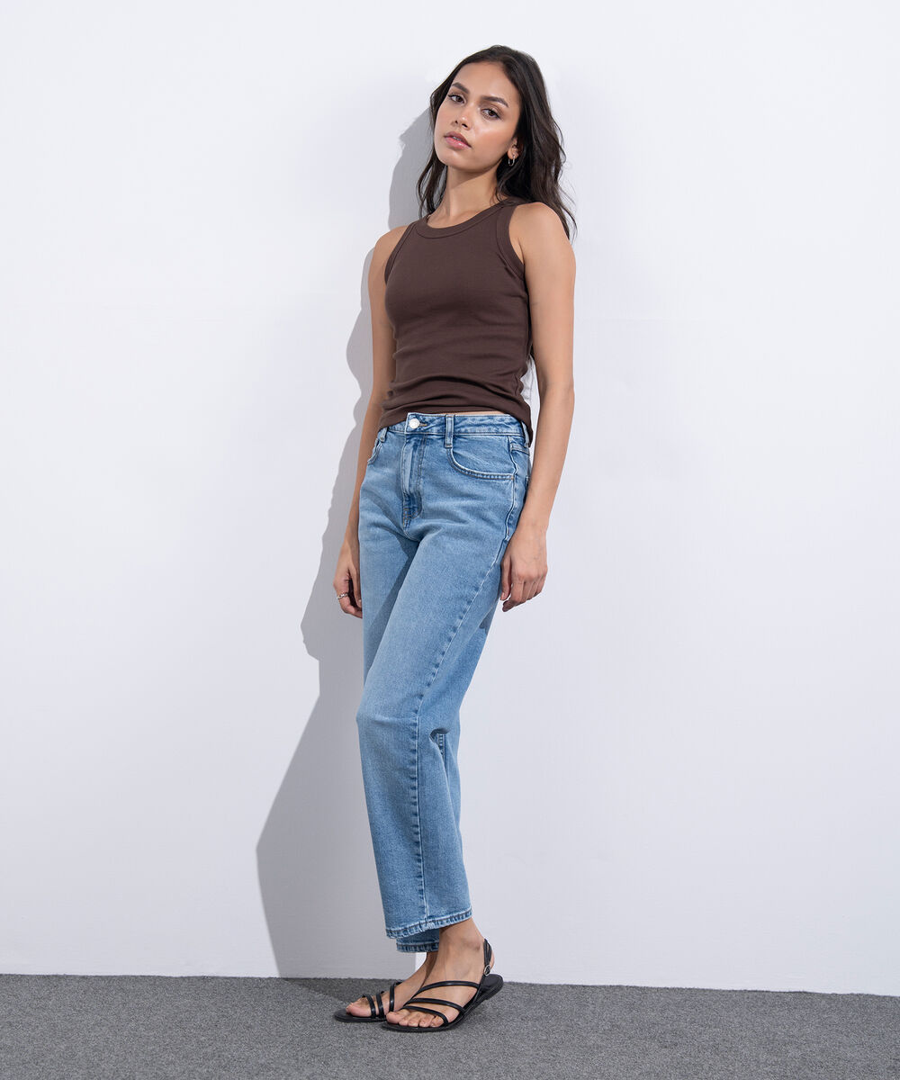 Women's Western Wear Brown Ribbed Vest