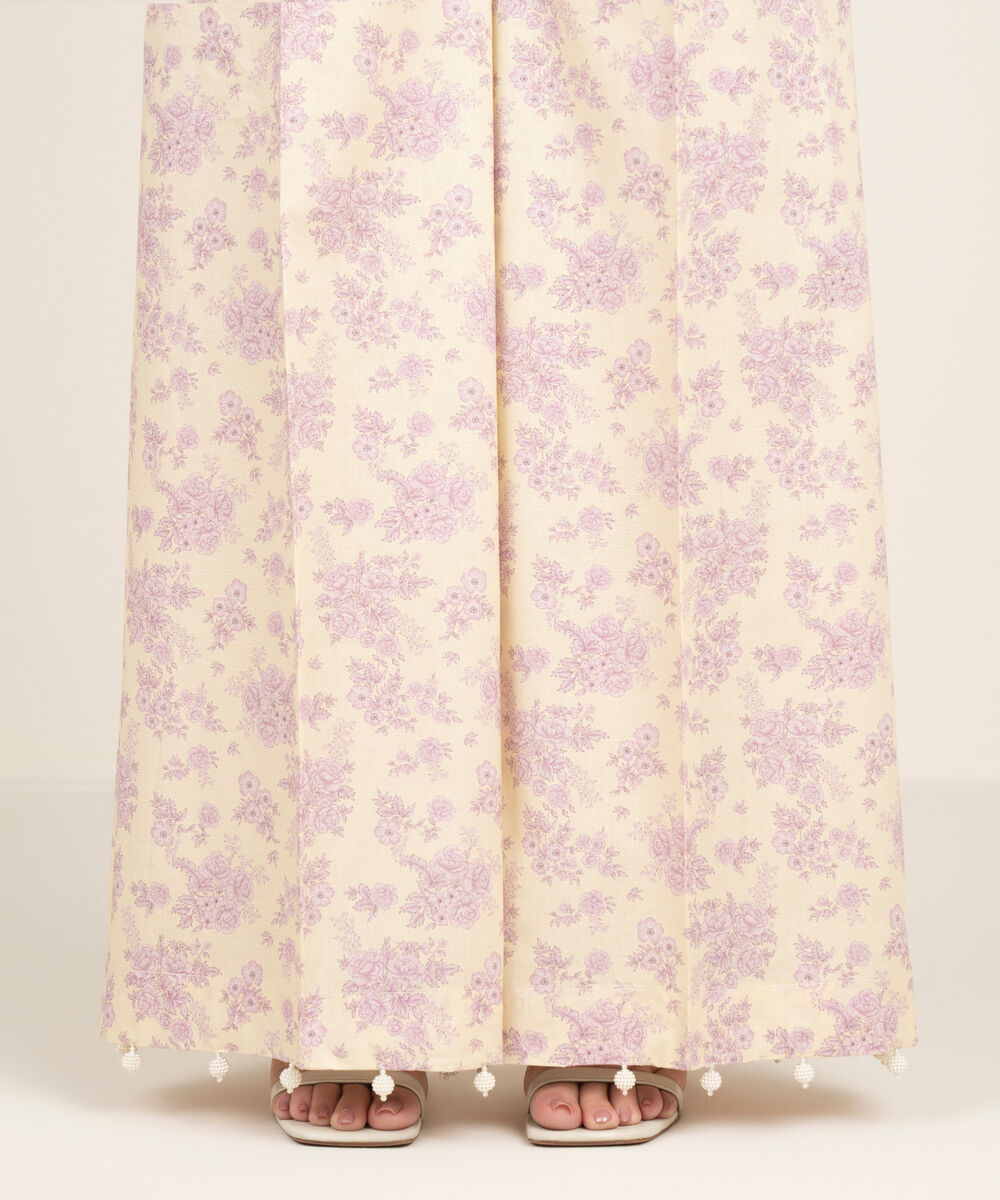 Women's RTW Cambric Printed Multi Flared Pants