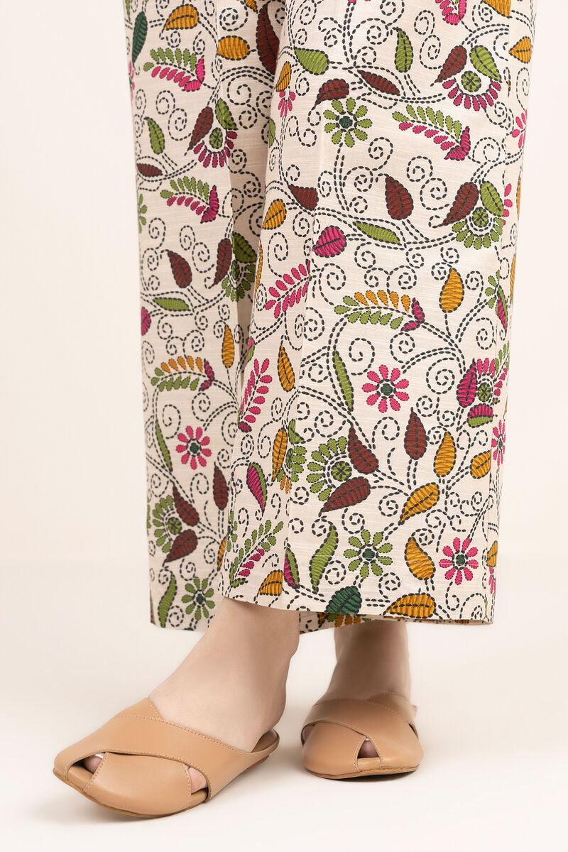Printed Khaddar Flared Pants