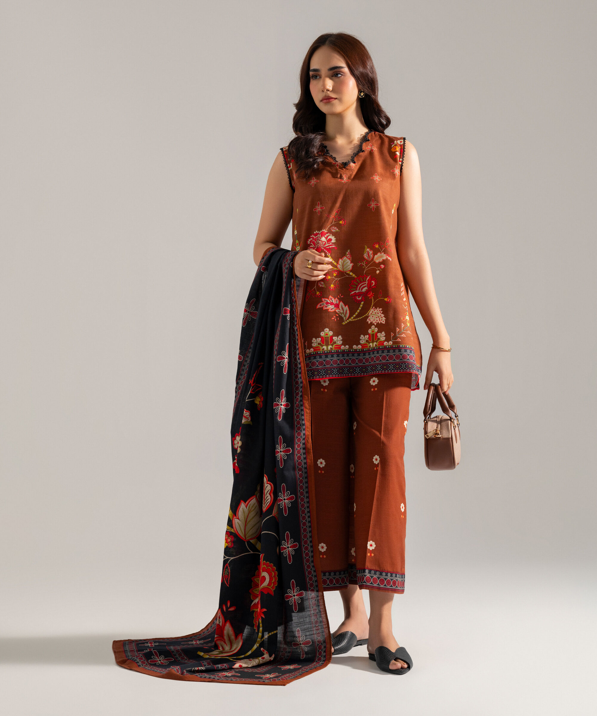 Printed Dupatta 3PCCRCSV925D