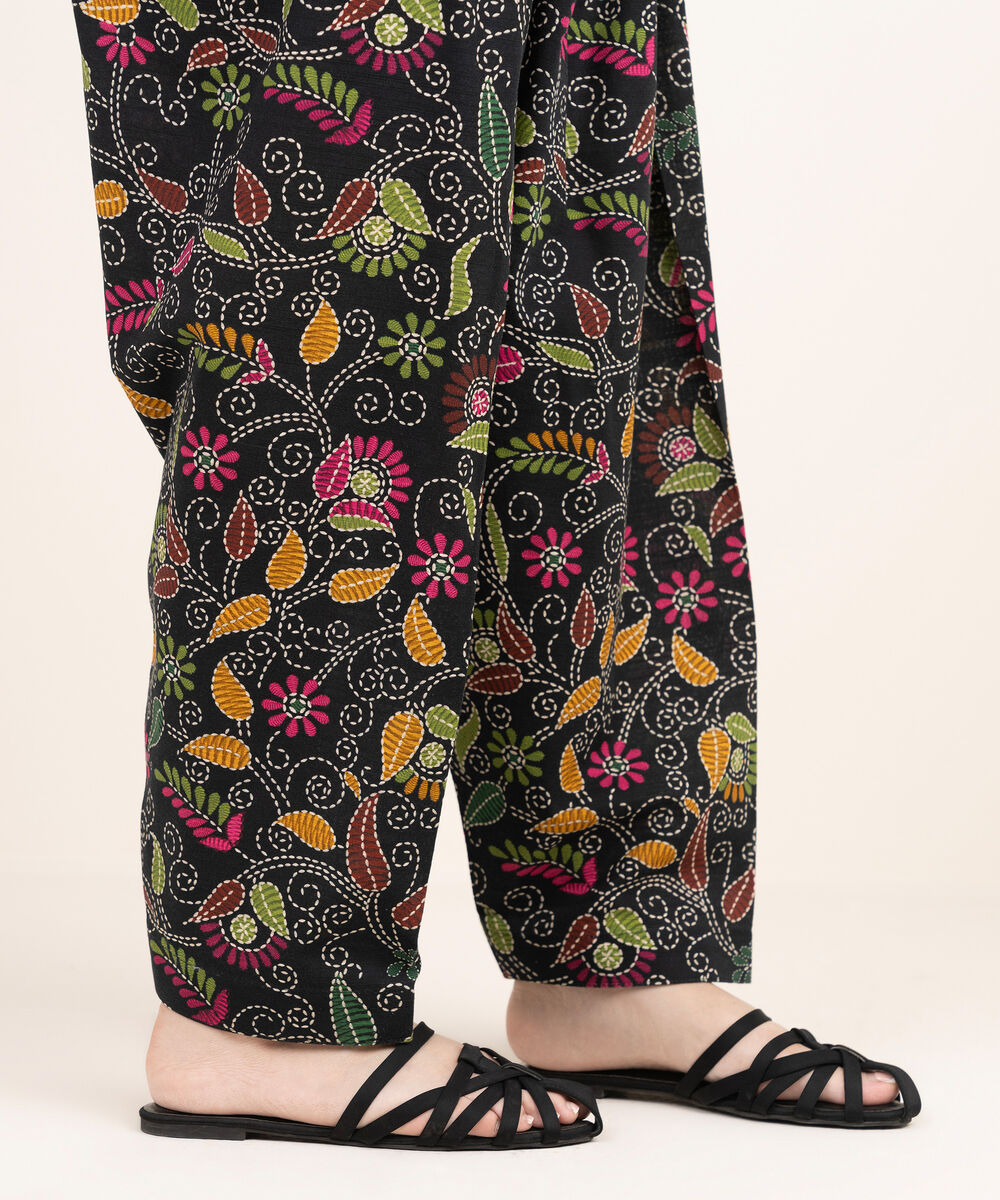 Women's RTW Cotton Printed Multi Shalwar