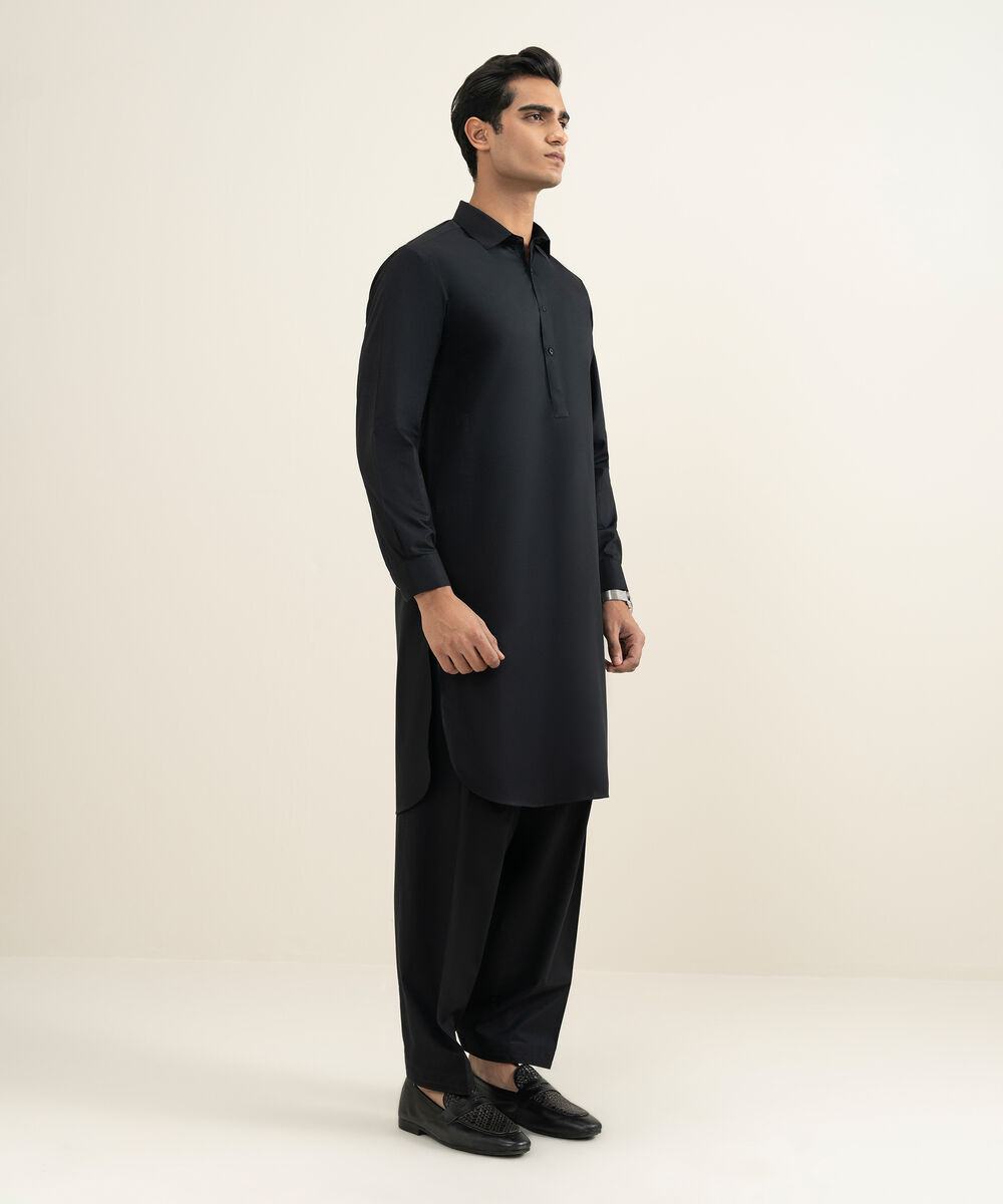 Men's black 100% Cotton Kameez Shalwar