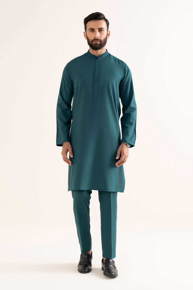 Embroidered Wash & Wear Suit