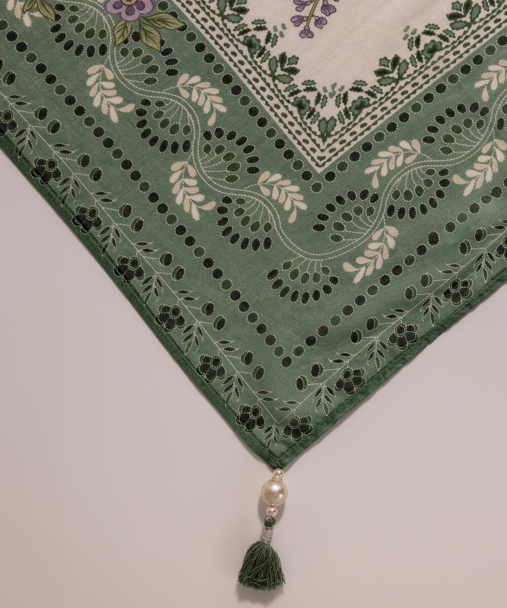 Lawn Printed Off White Dupatta