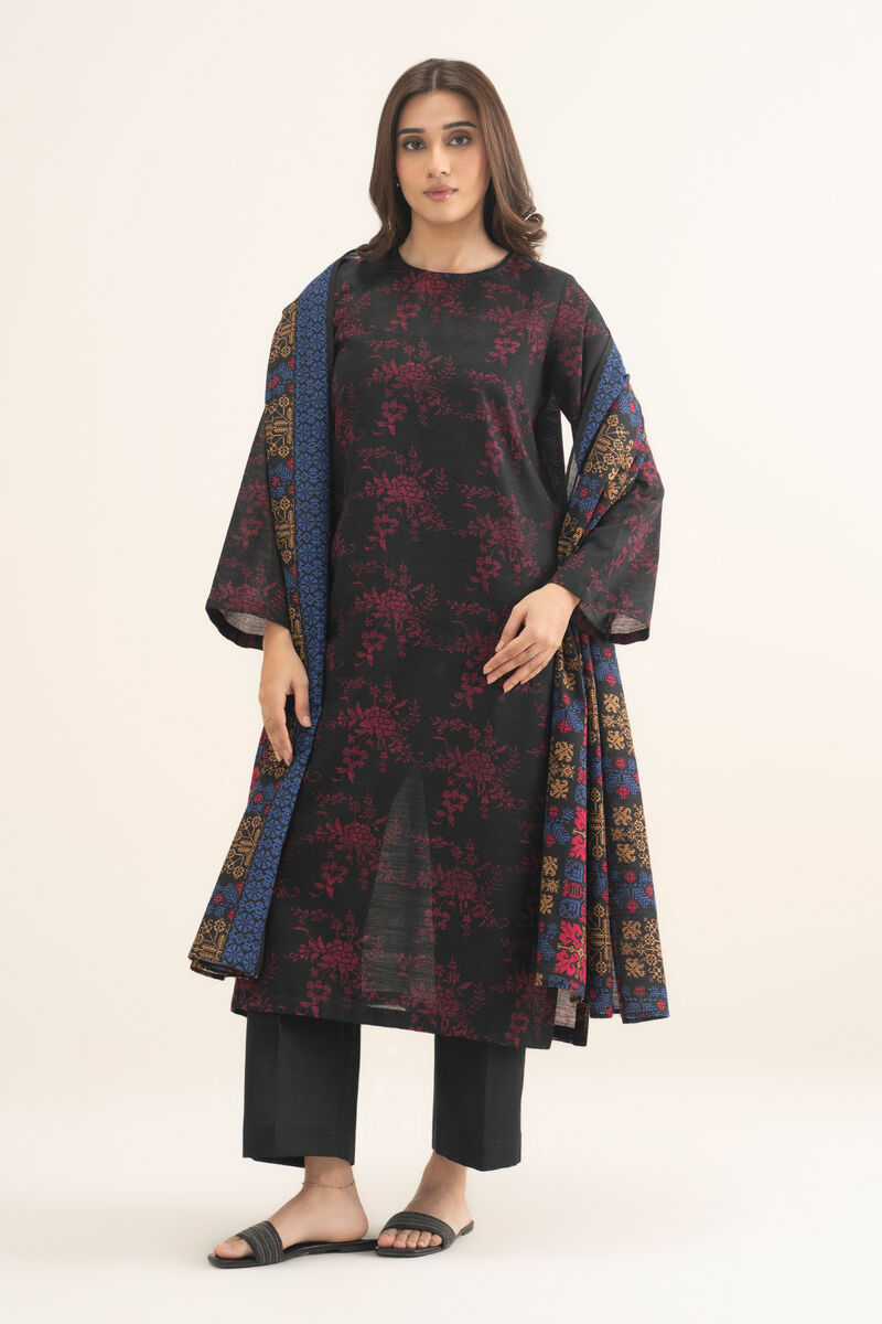 3 Piece - Printed Khaddar Suit