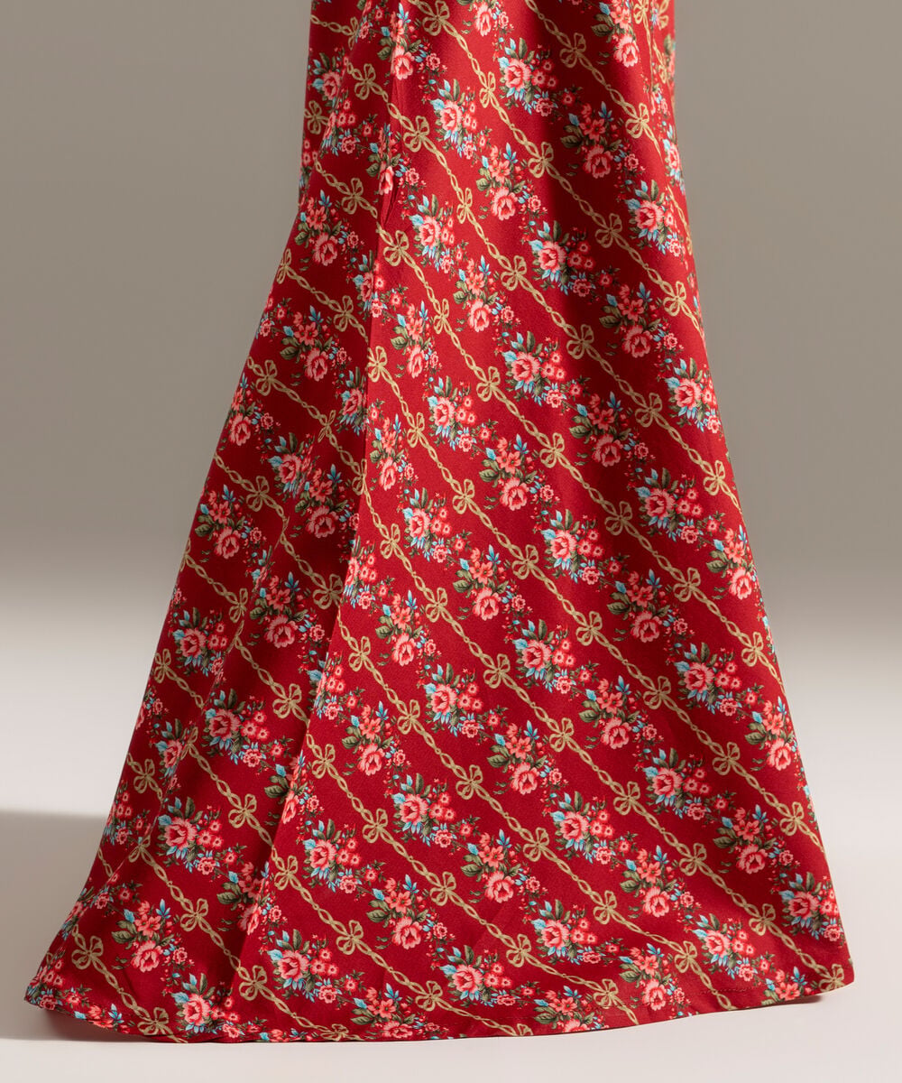 Printed Cambric Sharara — Sapphire view 4