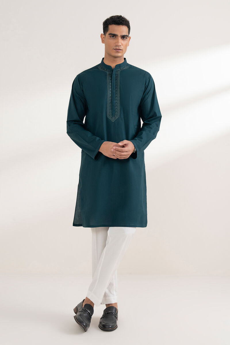 Embroidered Cotton Kurta