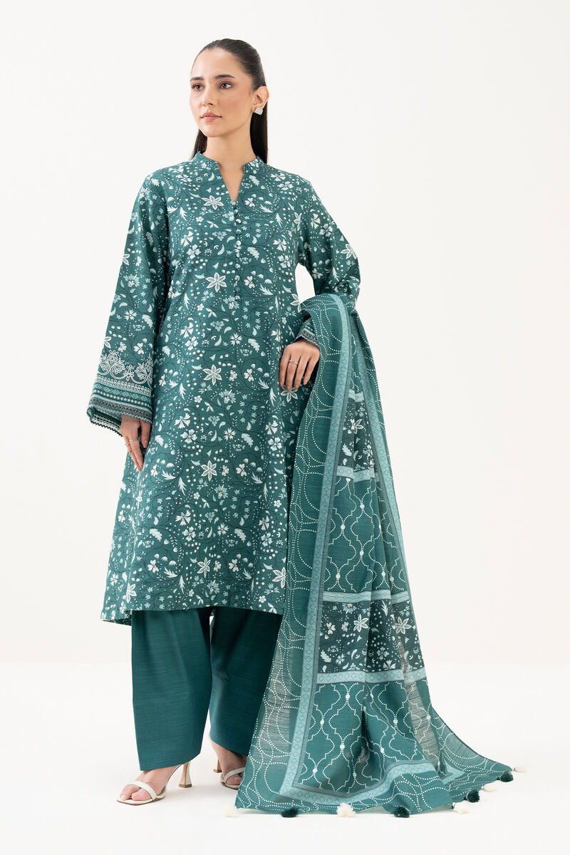 3 Piece - Embroidered Khaddar Suit